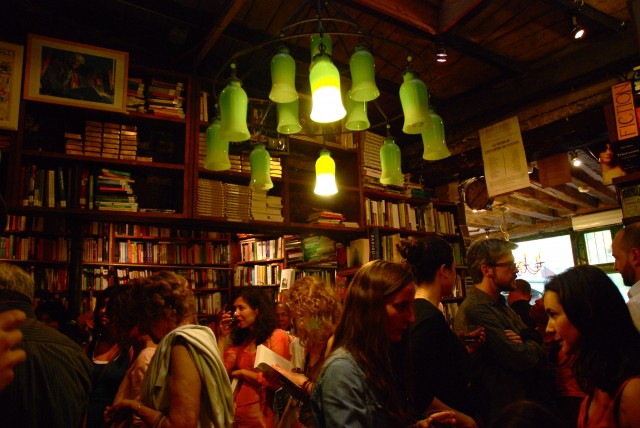 An evening reading at Shakespeare and Company