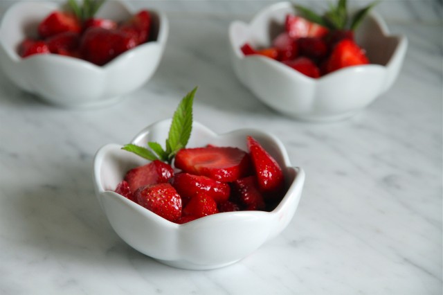 Strawberries in Caramel Vinegar