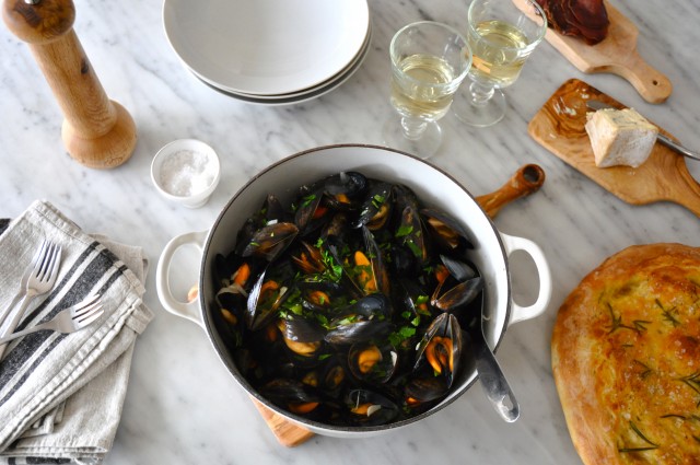 Mussels in white wine