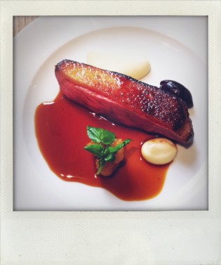 Seared duck breast at Spring